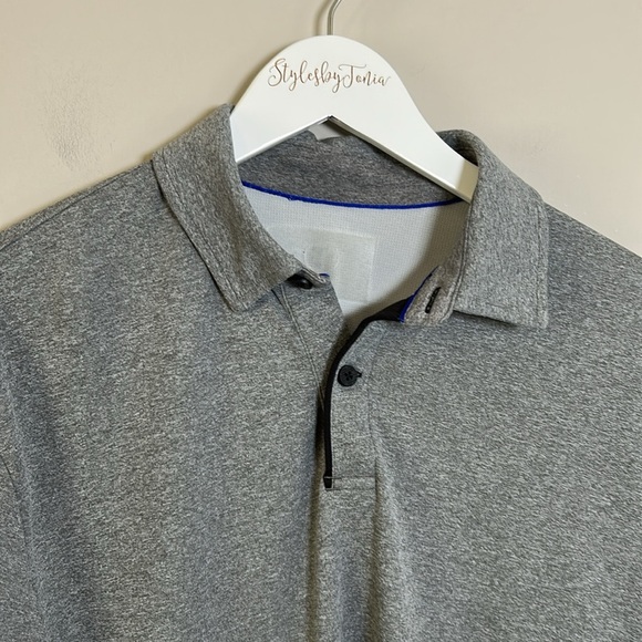 Twillory Polo Shirt Mens Gray Performance Athletic Long Sleeve Stretch Sz XL - Picture 2 of 11
